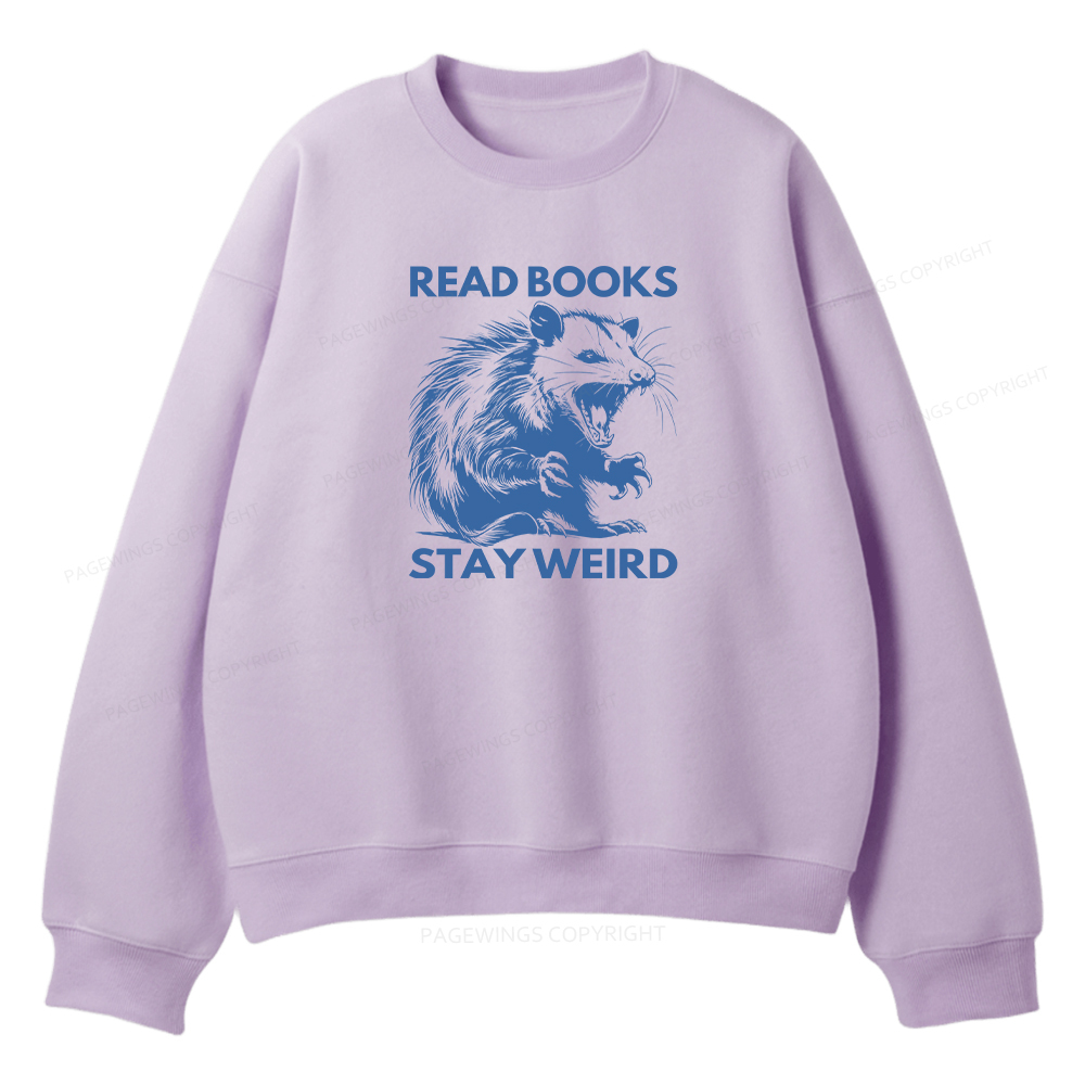 Pagewings Read Books Stay Weird Unisex Fleece Sweatshirt Set 