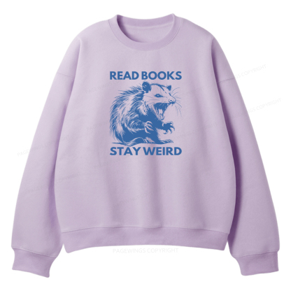 Pagewings Read Books Stay Weird Unisex Fleece Sweatshirt Set 