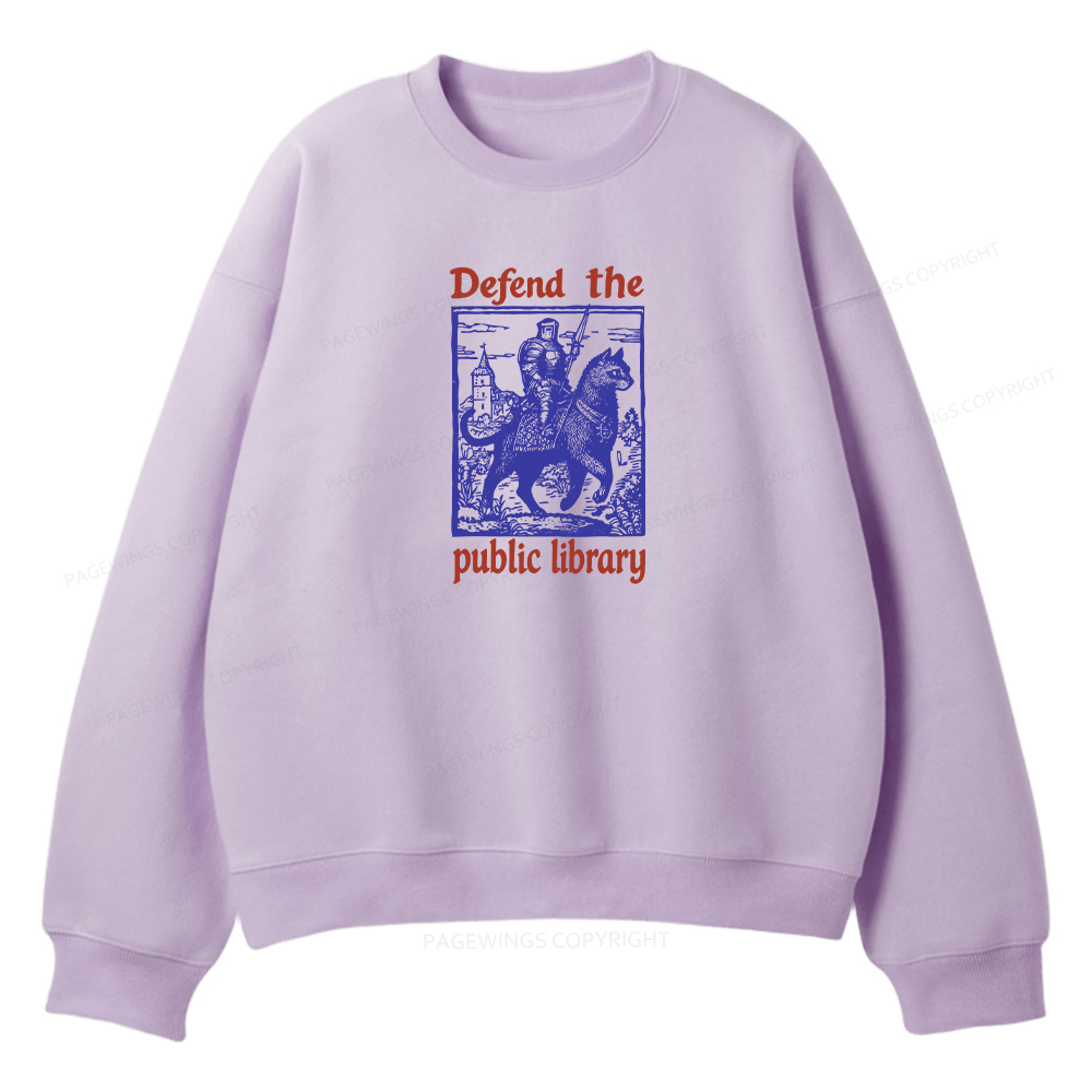 Pagewings Defend the Public Library Unisex Fleece Sweatshirt Set 