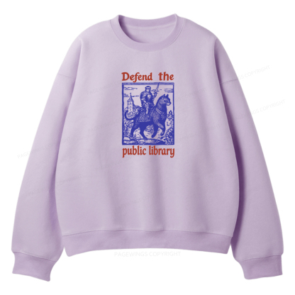 Pagewings Defend the Public Library Unisex Fleece Sweatshirt Set 