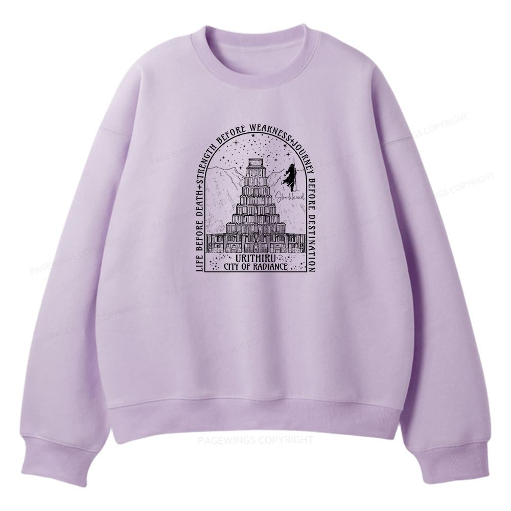 Pagewings Life Before Death Strength Before Weakness Unisex Fleece Sweatshirt Set 