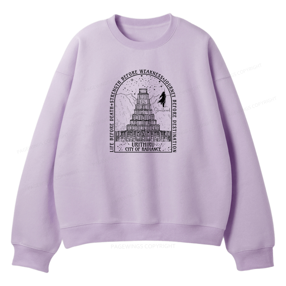 Pagewings Life Before Death Strength Before Weakness Unisex Fleece Sweatshirt Set 