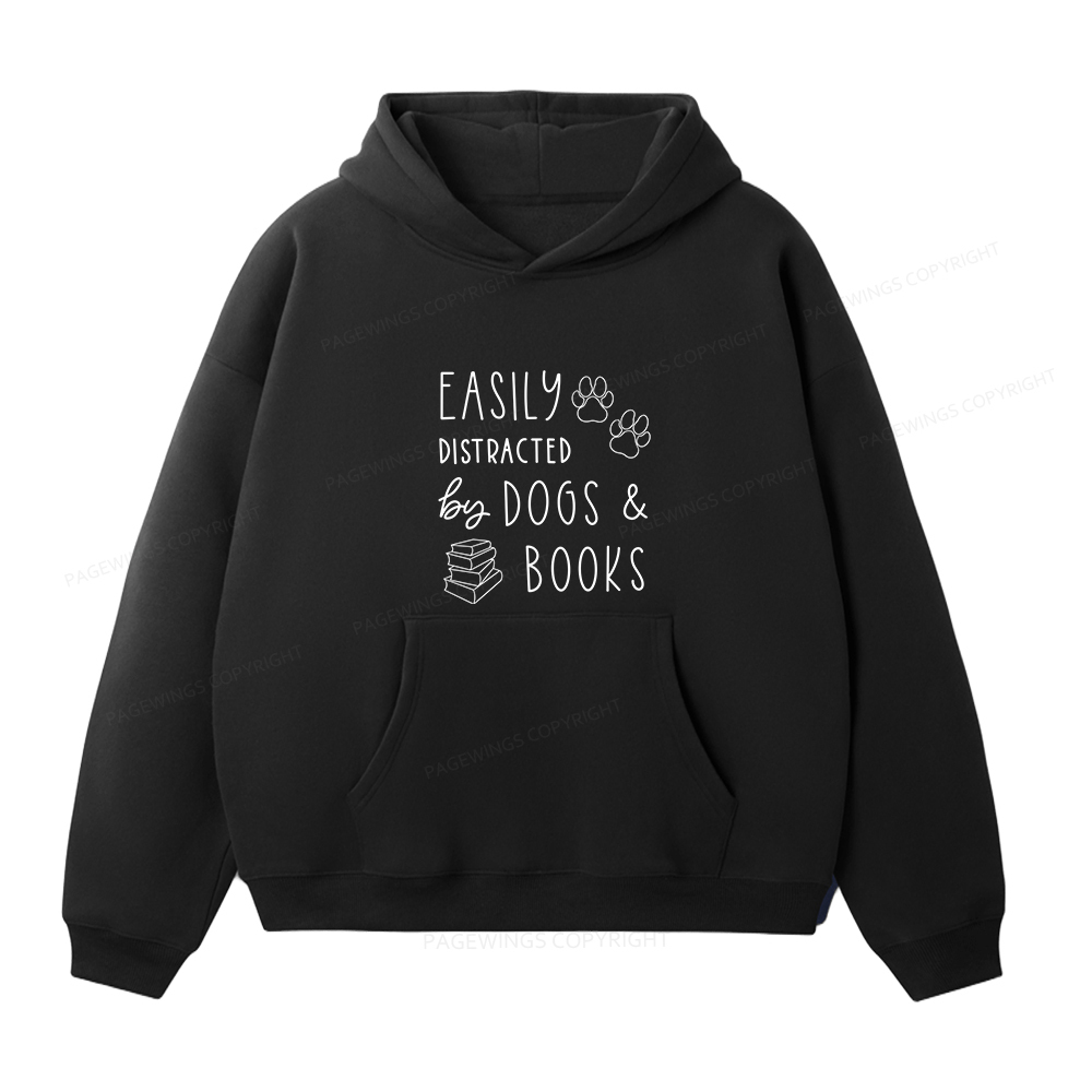 Pagewings Dogs And Books Unisex Fleece Hoodie Set
