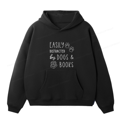 Pagewings Dogs And Books Unisex Fleece Hoodie Set