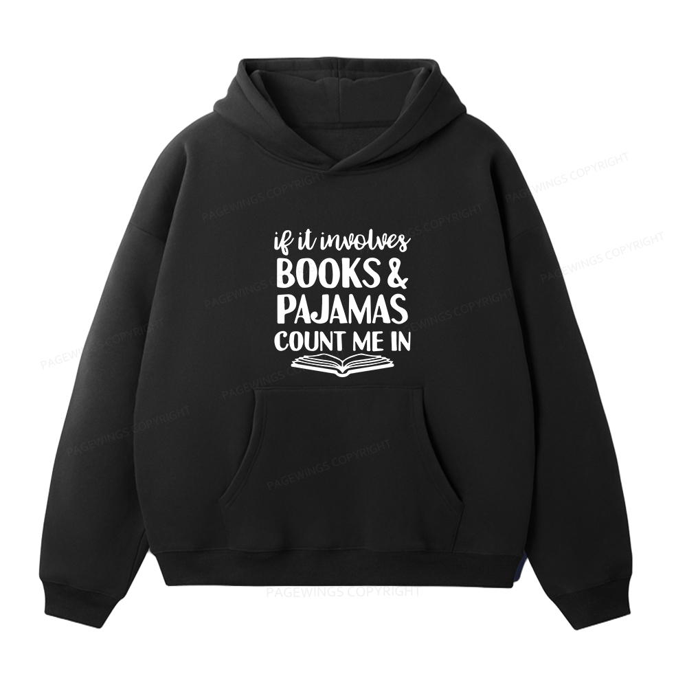 Pagewings Books And Pajamas Unisex Fleece Hoodie Set