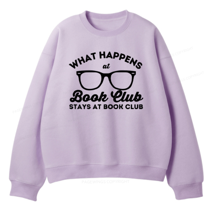 Pagewings What Happens At Book Club Unisex Fleece Sweatshirt Set 