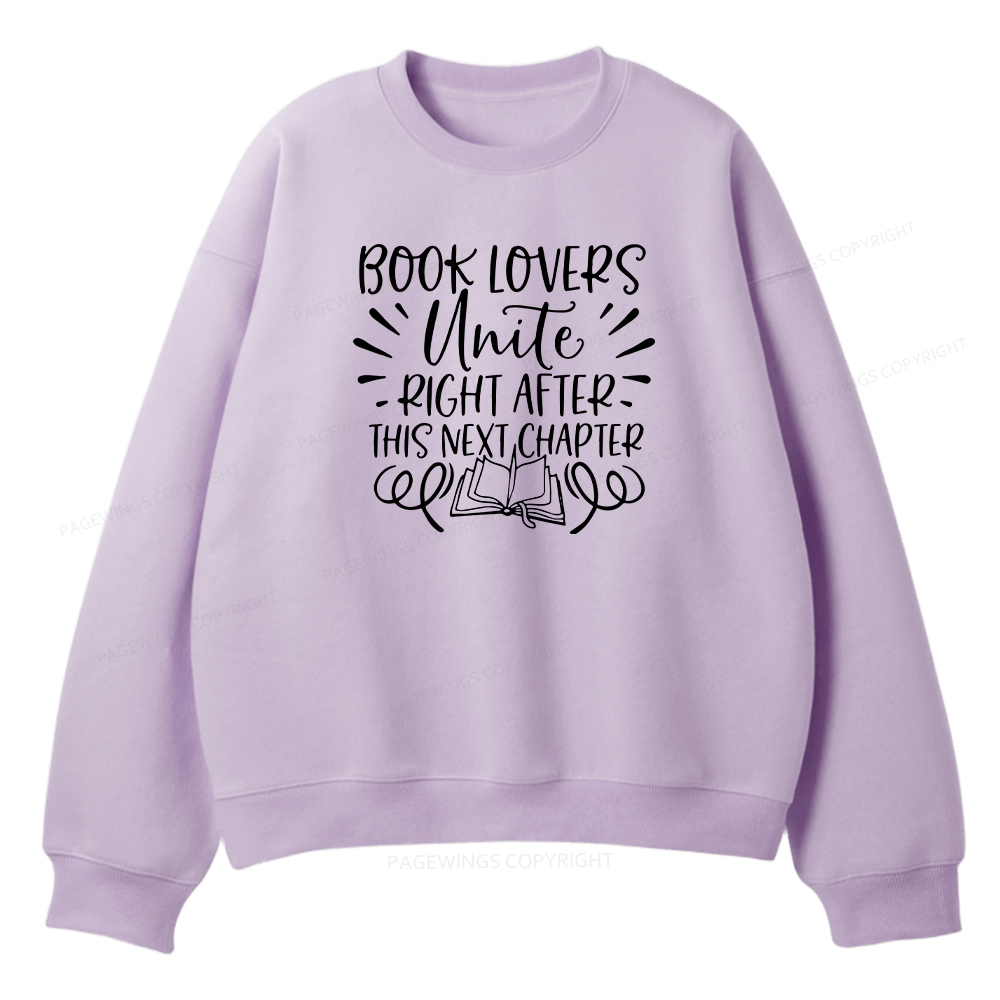 Pagewings Book Lovers Unite Unisex Fleece Sweatshirt Set 
