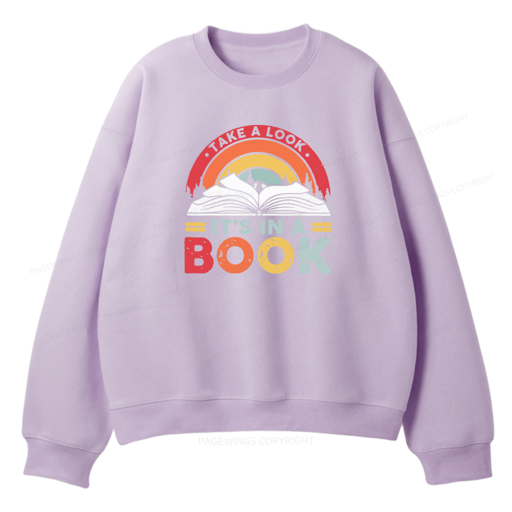 Pagewings Take A Look It's In A Book Unisex Fleece Sweatshirt Set  