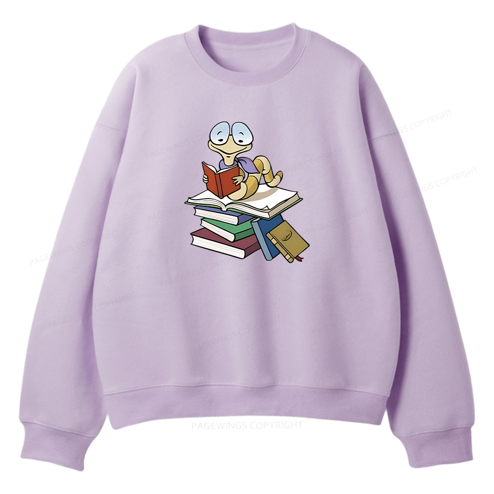 Pagewings Reading Snail and Book Unisex Fleece Sweatshirt Set 