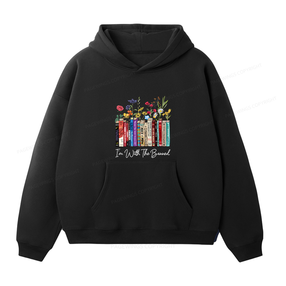 Pagewings I'm With The Banned Flowers Unisex Fleece Hoodie Set