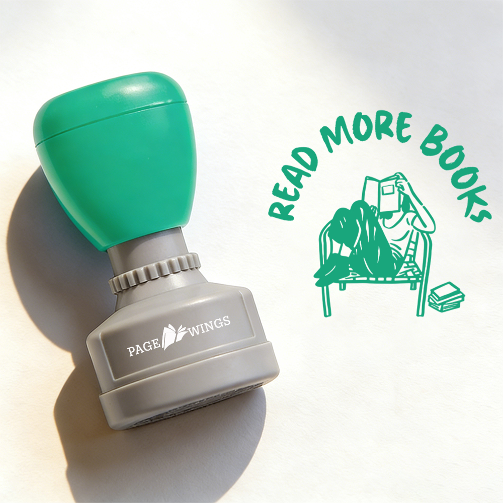 Pagewings Read More Books Stamp