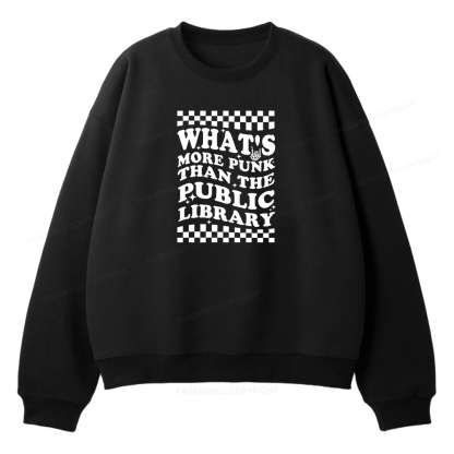 Pagewings Punk The Public Library Unisex Fleece Sweatshirt Set 