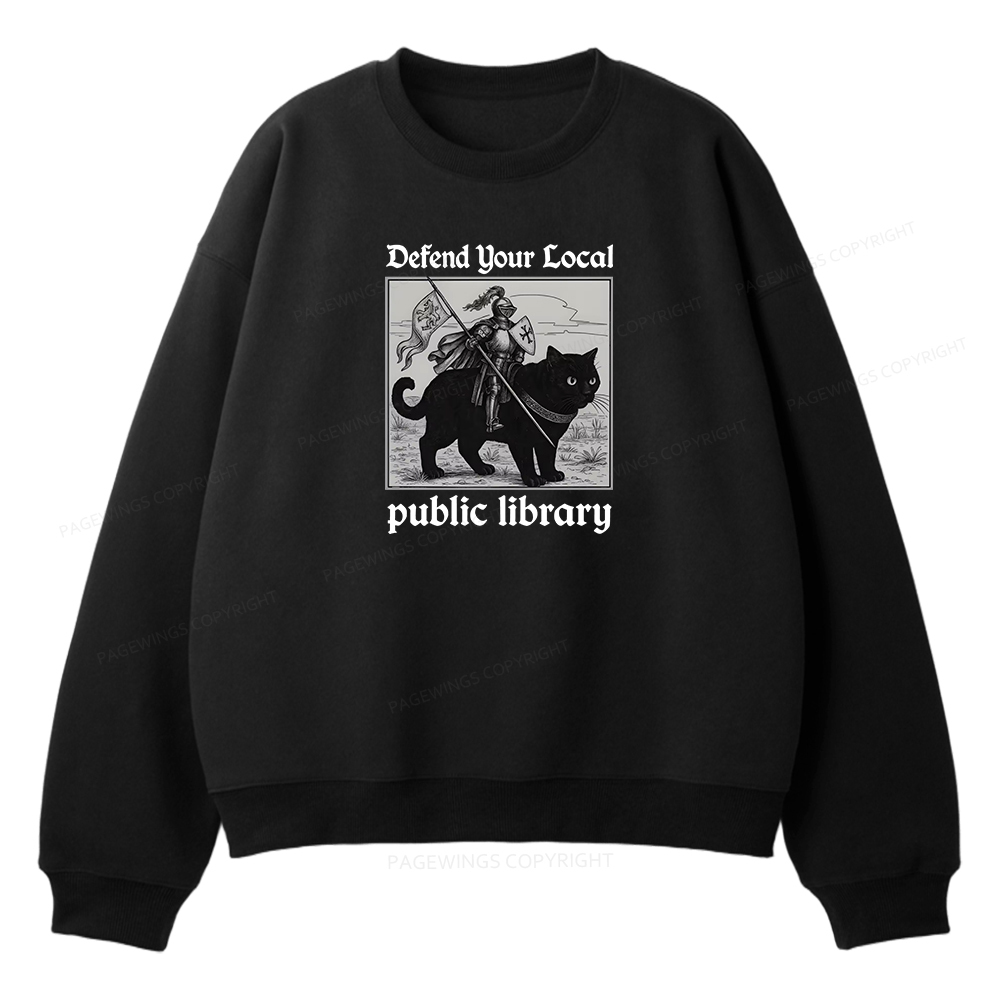 Pagewings Defend Your Local public library Unisex Fleece Sweatshirt Set 
