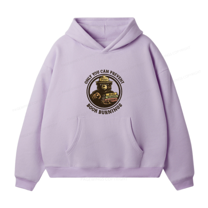 Pagewings Only You Can Prevent Book Burnings Unisex Fleece Hoodie Set