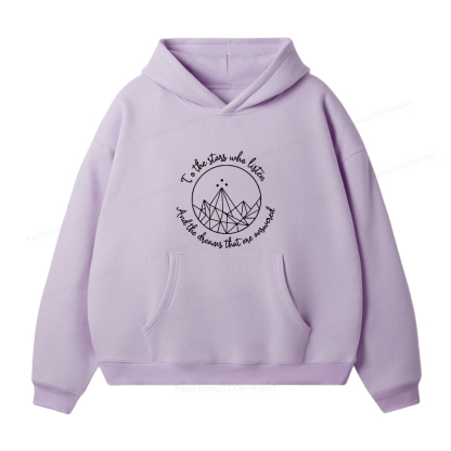 Pagewings To The Stars Who Listen Unisex Fleece Hoodie Set