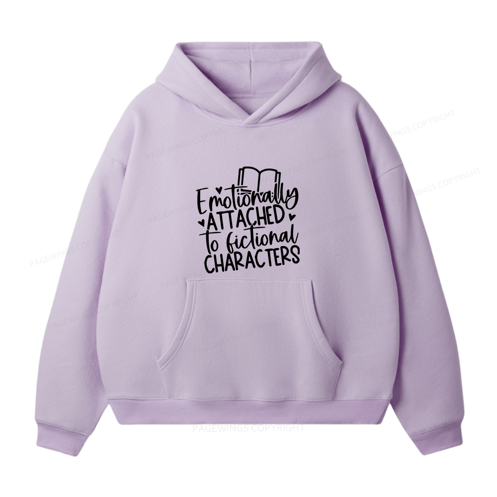 Pagewings Emotionally Attached To Fictional Characters Unisex Fleece Hoodie Set