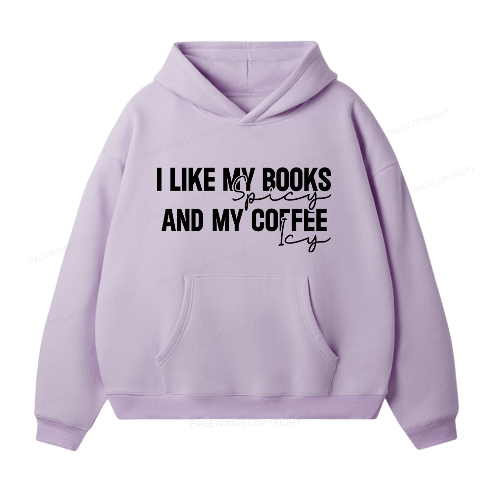 Pagewings I Like My Books And My Coffee Unisex Fleece Hoodie Set