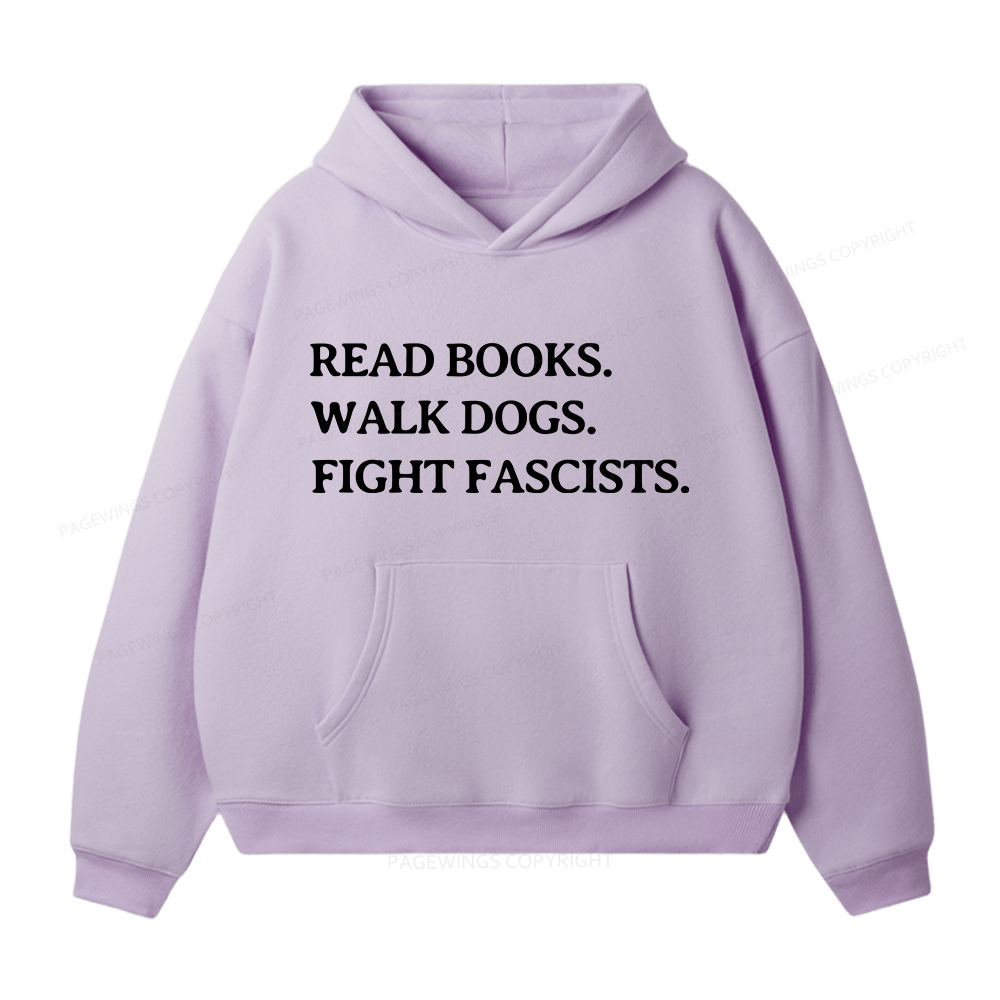 Pagewings Read Books Walk Dogs And Fight Unisex Fleece Hoodie Set