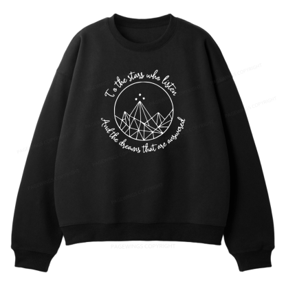 Pagewings To The Stars Who Listen Unisex Fleece Sweatshirt Set 