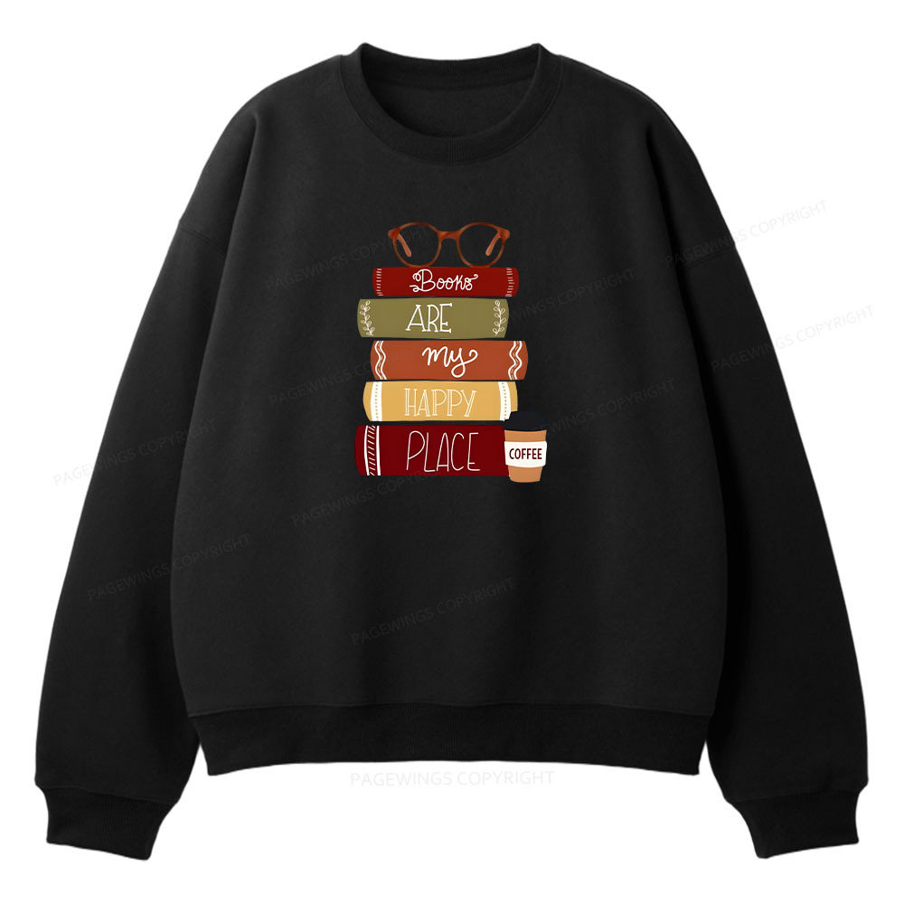 Pagewings Books are My Happy Place Unisex Fleece Sweatshirt Set 