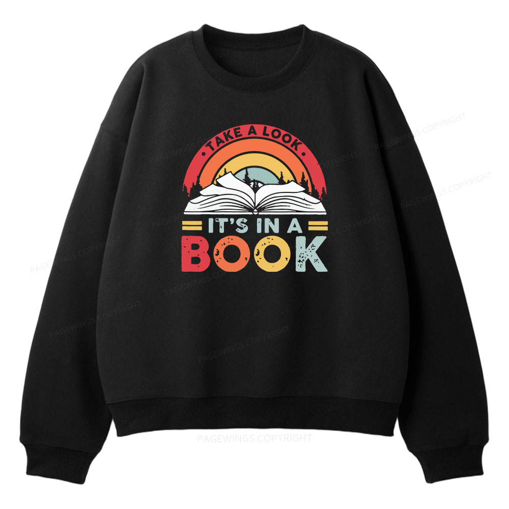 Pagewings Take A Look It's In A Book Unisex Fleece Sweatshirt Set 