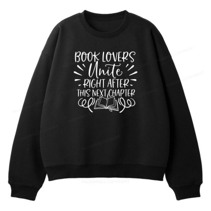 Pagewings Book Lovers Unite Unisex Fleece Sweatshirt Set 
