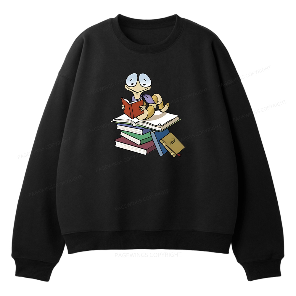 Pagewings Reading Snail and Book Unisex Fleece Sweatshirt Set 