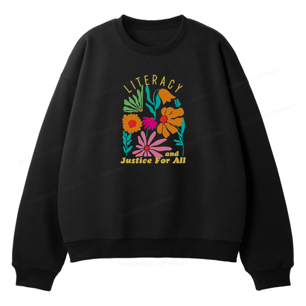 Pagewings Literacy And Justice Unisex Fleece Sweatshirt Set 