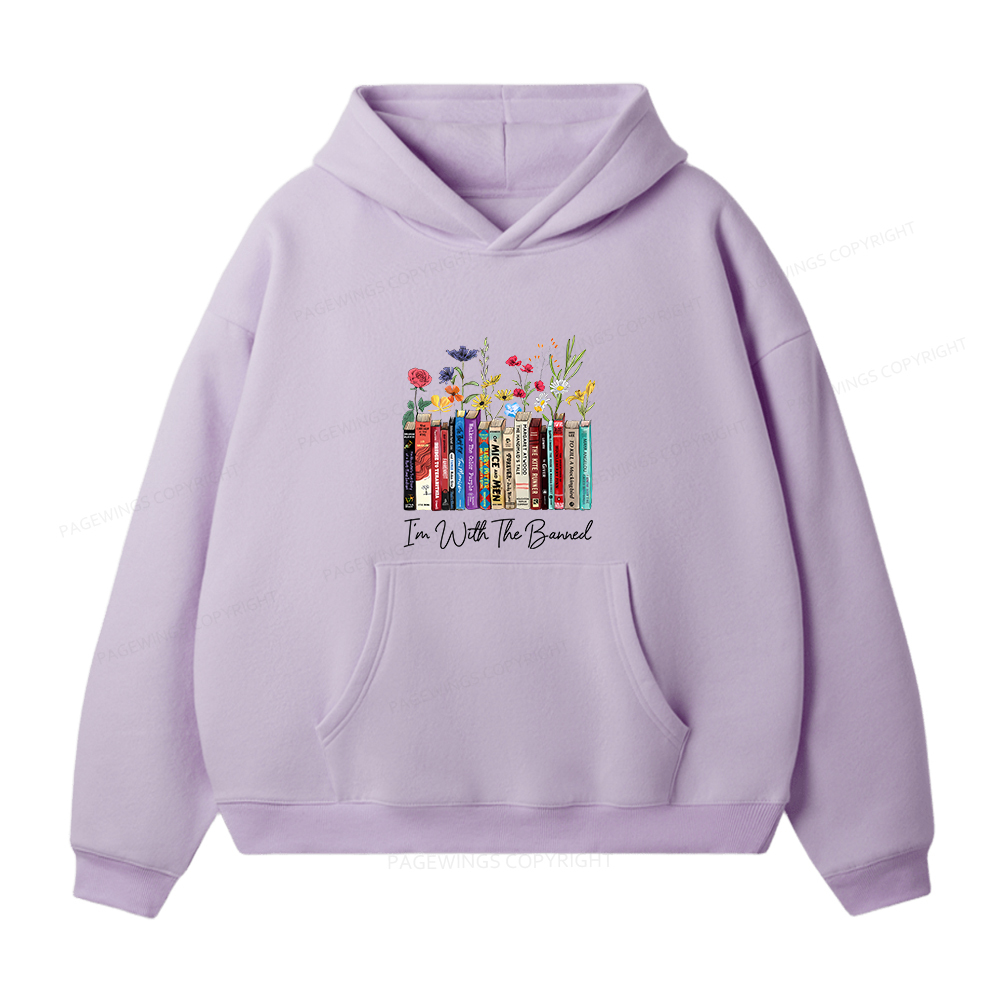 Pagewings I'm With The Banned Flowers Unisex Fleece Hoodie Set