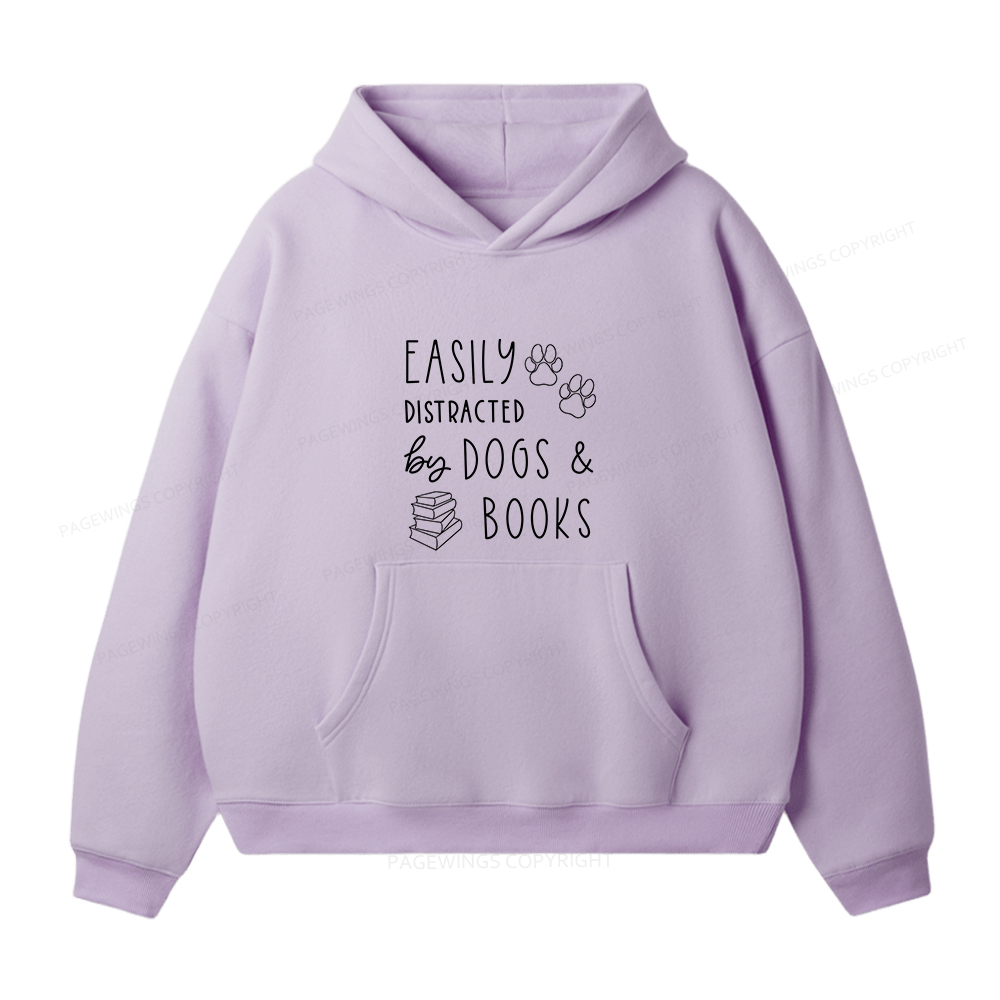 Pagewings Dogs And Books Unisex Fleece Hoodie Set