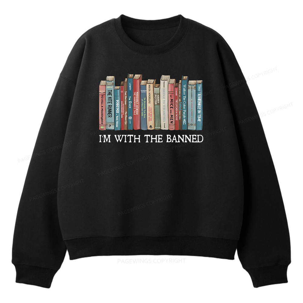 Pagewings I'm With The Banned Unisex Fleece Sweatshirt Set 