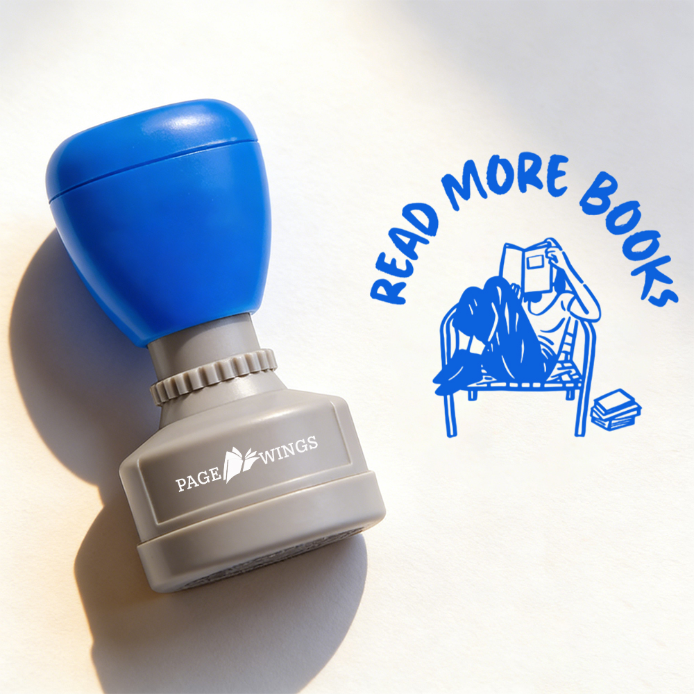 Pagewings Read More Books Stamp