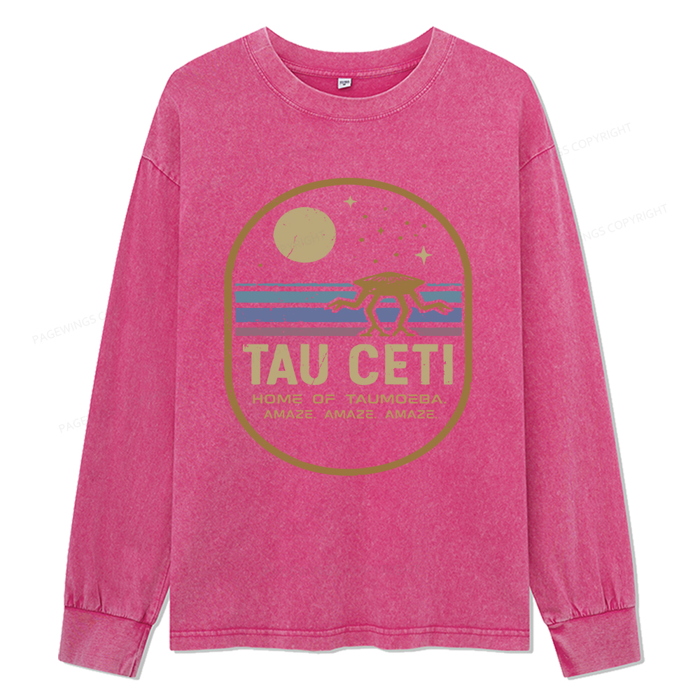 Pagewings Amaze Unisex Washed Long Sleeve T-shirt