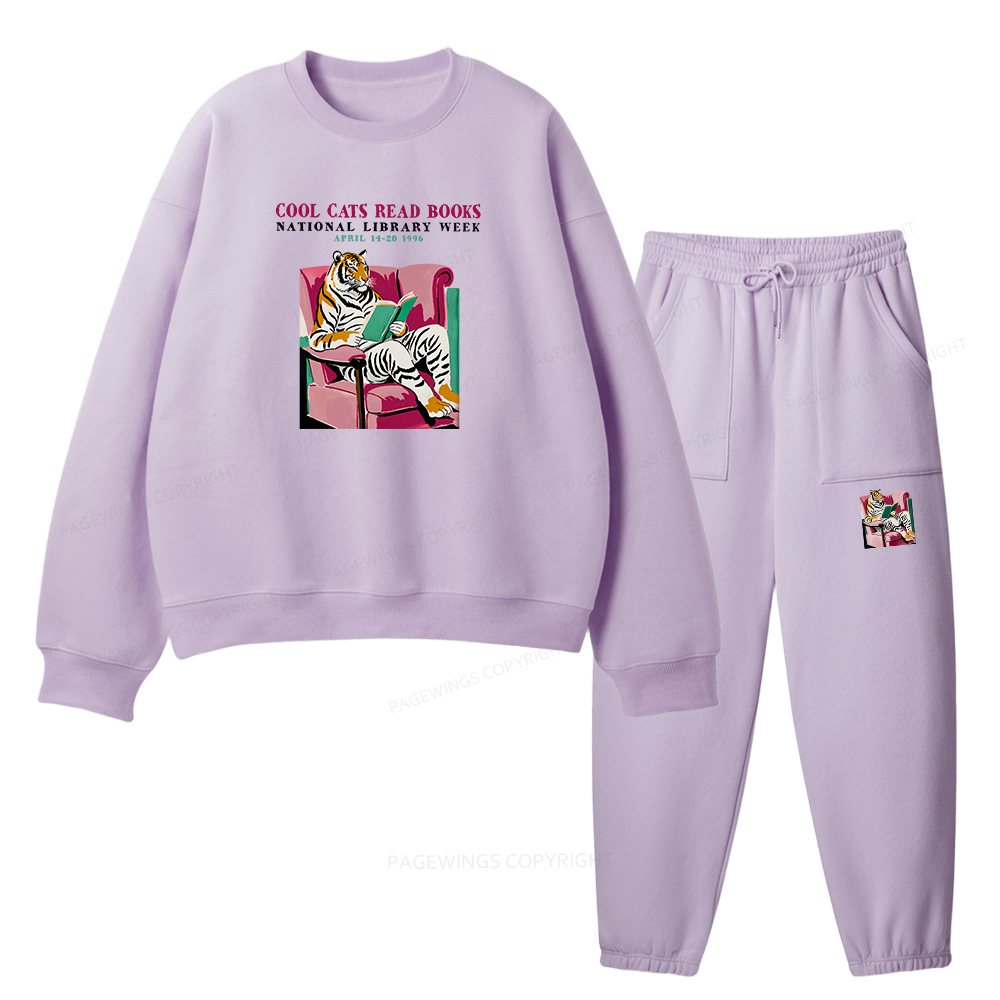 Pagewings Library Week Poster 1996 Unisex Fleece Sweatshirt Set 