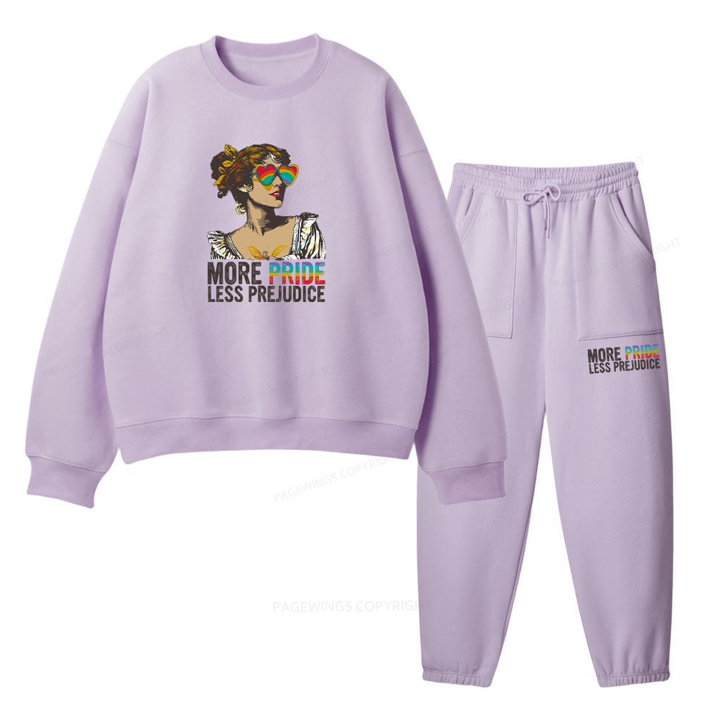 Pagewings More Pride Less Prejudice Unisex Fleece Sweatshirt Set 
