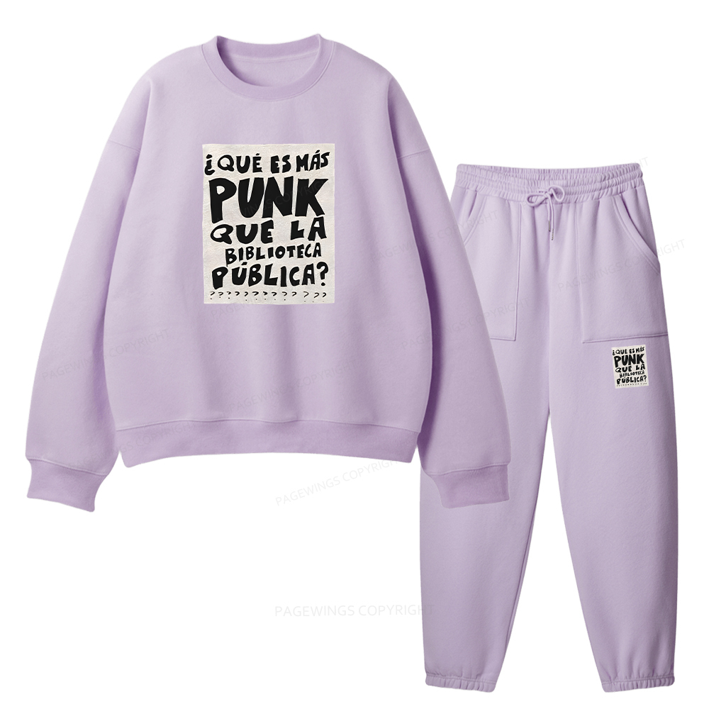 Pagewings What's More Punk Than The Public Library Unisex Fleece Sweatshirt Set