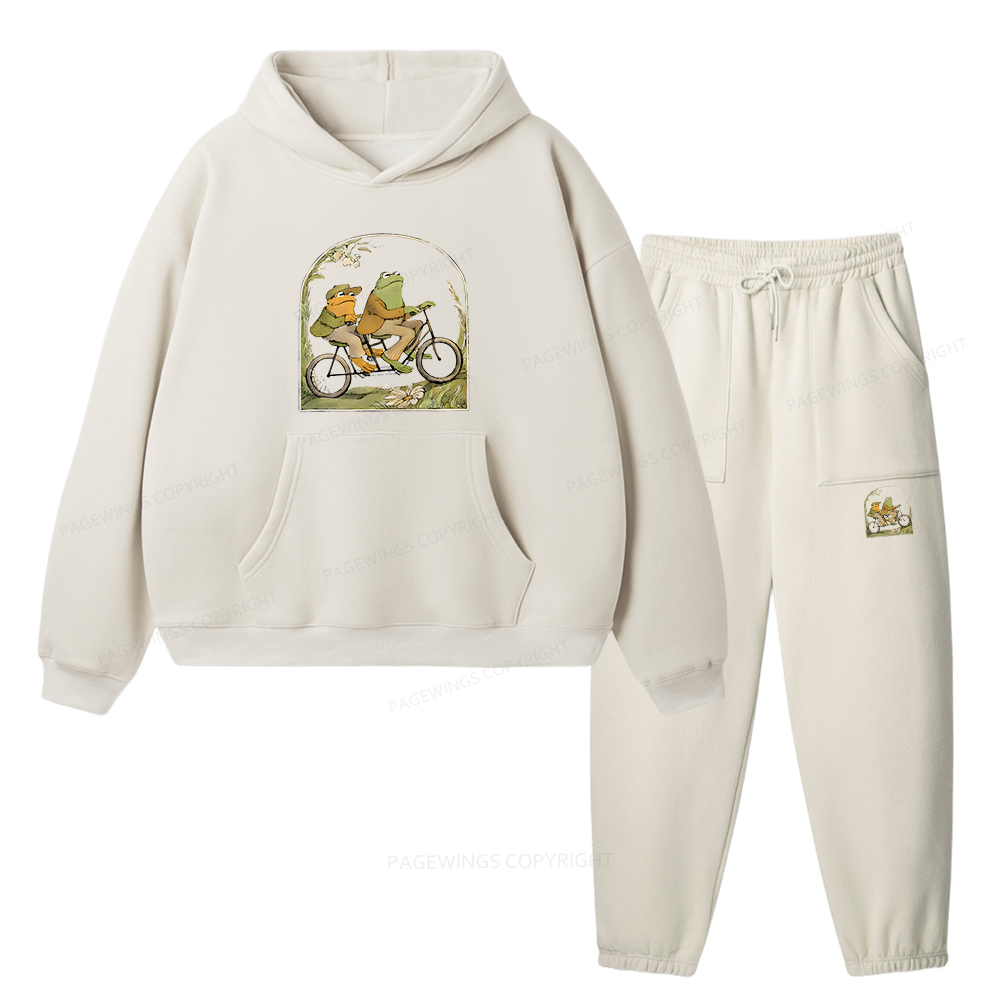Pagewings Frog And Toad Book Vintage Unisex Fleece Hoodie Set