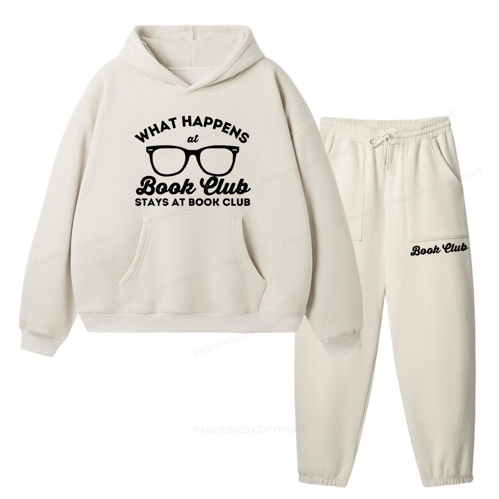 Pagewings What Happens At Book Club Unisex Fleece Hoodie Set