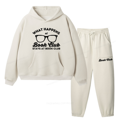 Pagewings What Happens At Book Club Unisex Fleece Hoodie Set