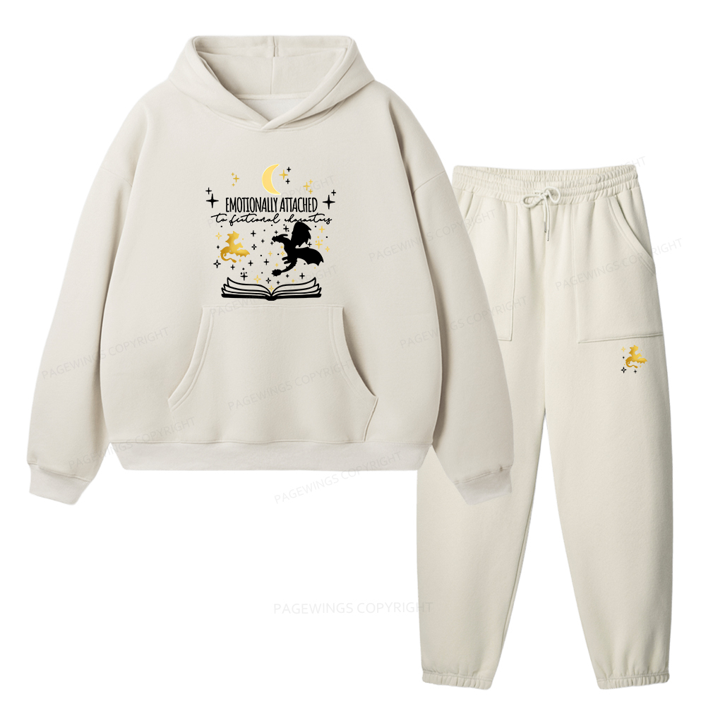 Pagewings Fourth Wing Dragon Unisex Fleece Hoodie Set