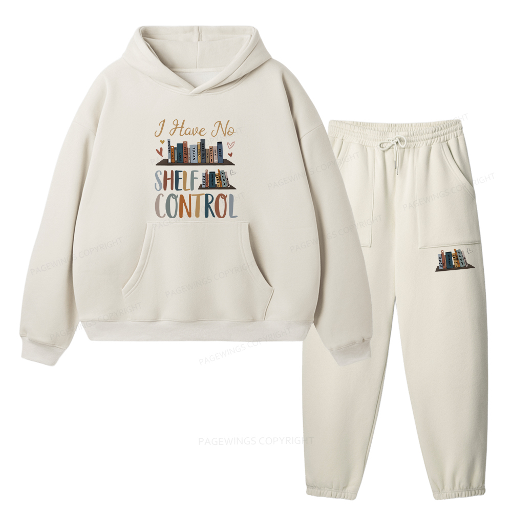 Pagewings I Have No Shelf Control Unisex Fleece Hoodie Set