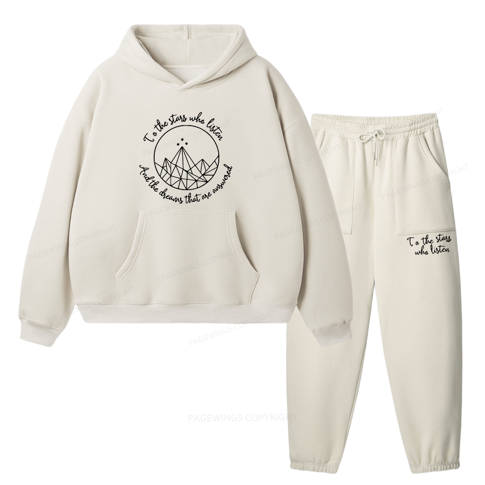 Pagewings To The Stars Who Listen Unisex Fleece Hoodie Set