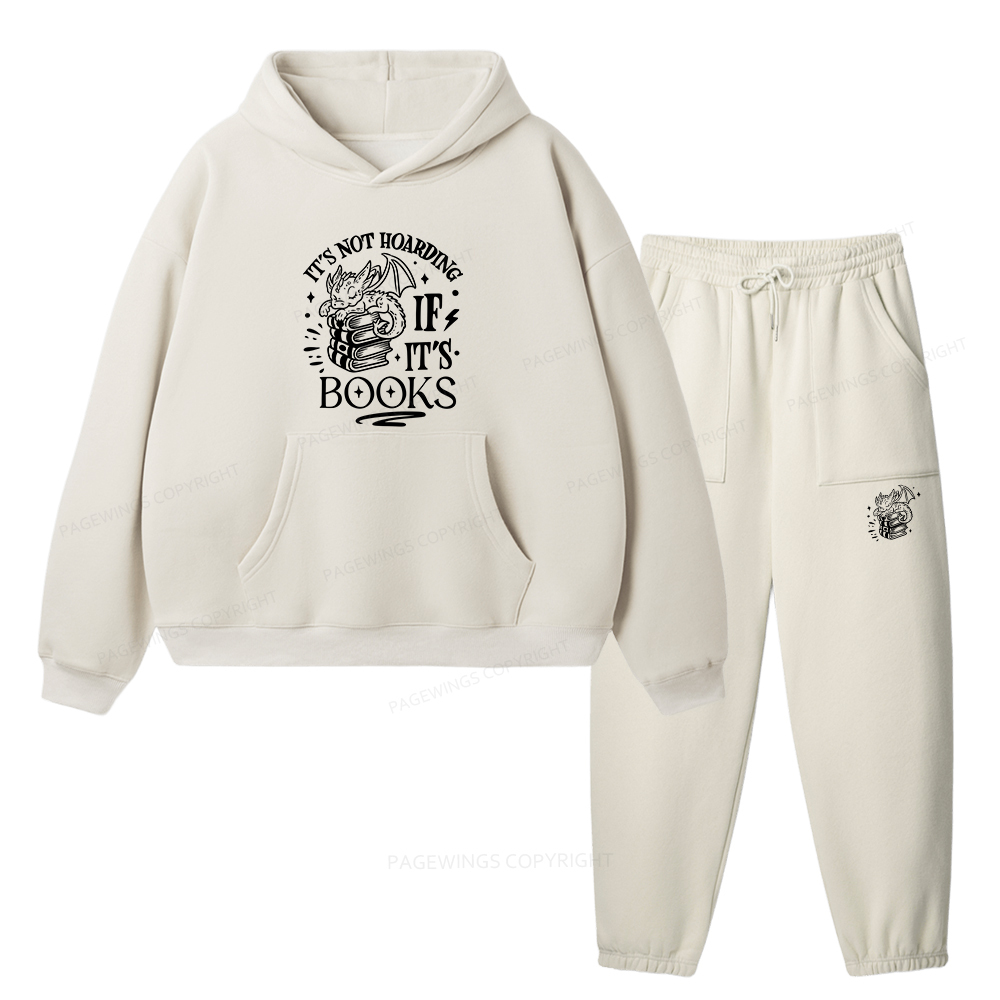 Pagewings It's Not Hoarding If It's Books Unisex Fleece Hoodie Set