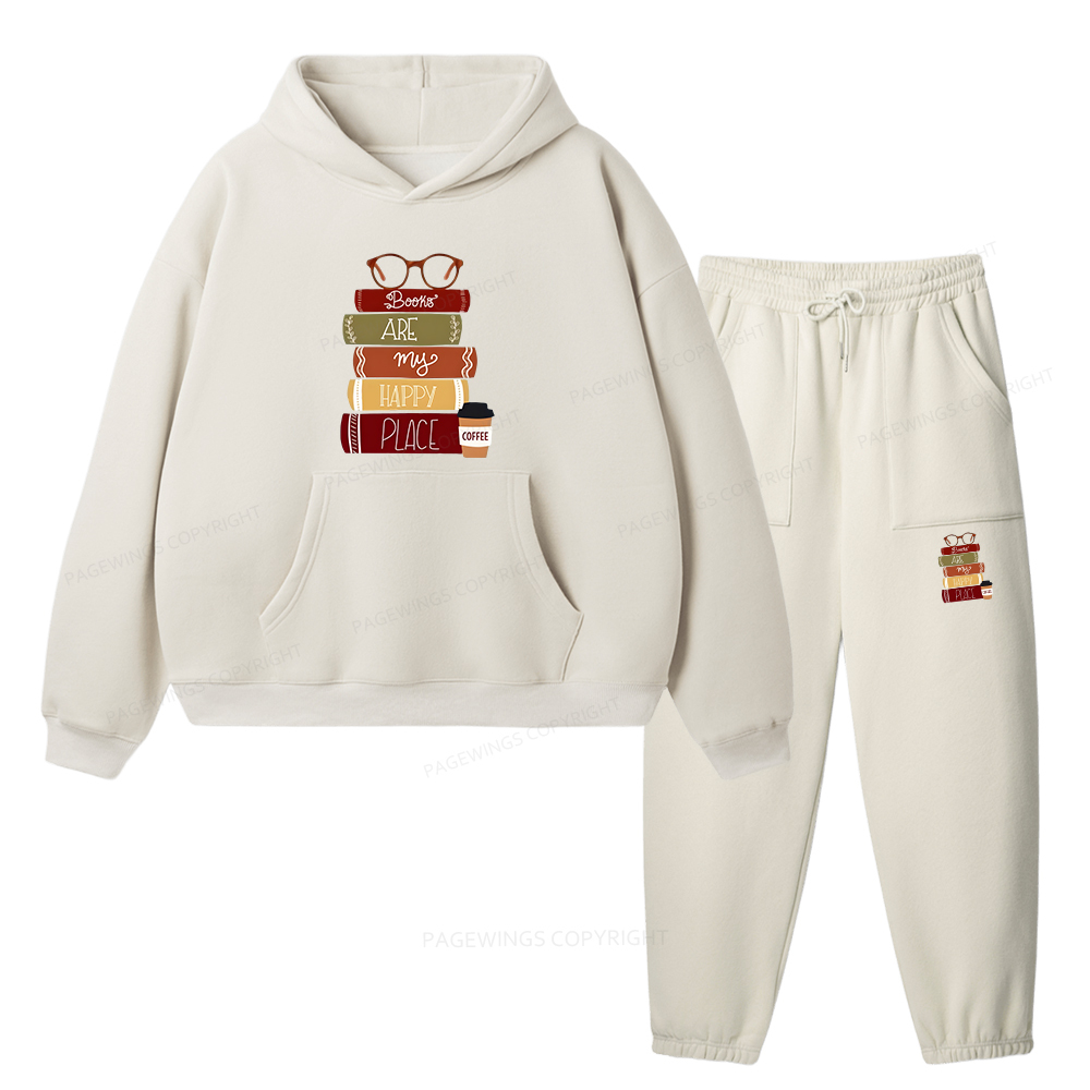 Pagewings Easily Distracted By Cats and Books Unisex Fleece Hoodie Set