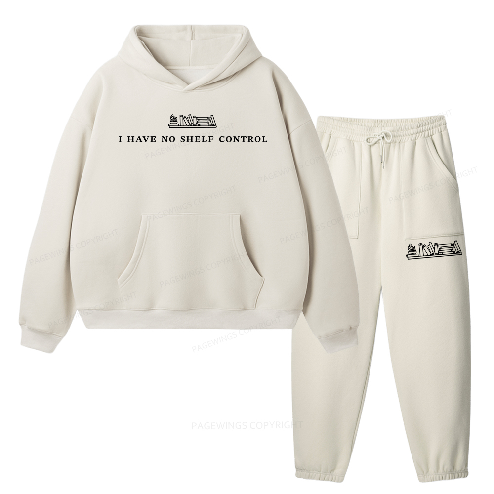 Pagewings I Have No Shelf Control Unisex Fleece Hoodie Set