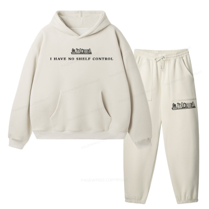 Pagewings I Have No Shelf Control Unisex Fleece Hoodie Set