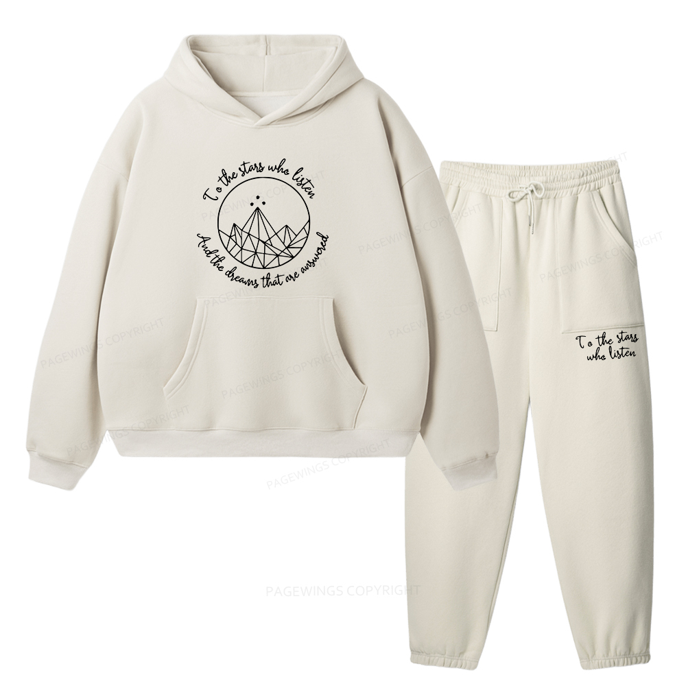 Pagewings To The Stars Who Listen Unisex Fleece Hoodie Set