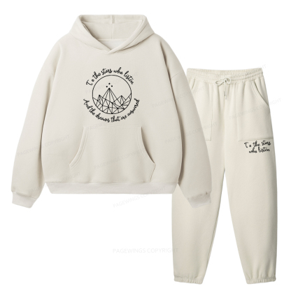 Pagewings To The Stars Who Listen Unisex Fleece Hoodie Set