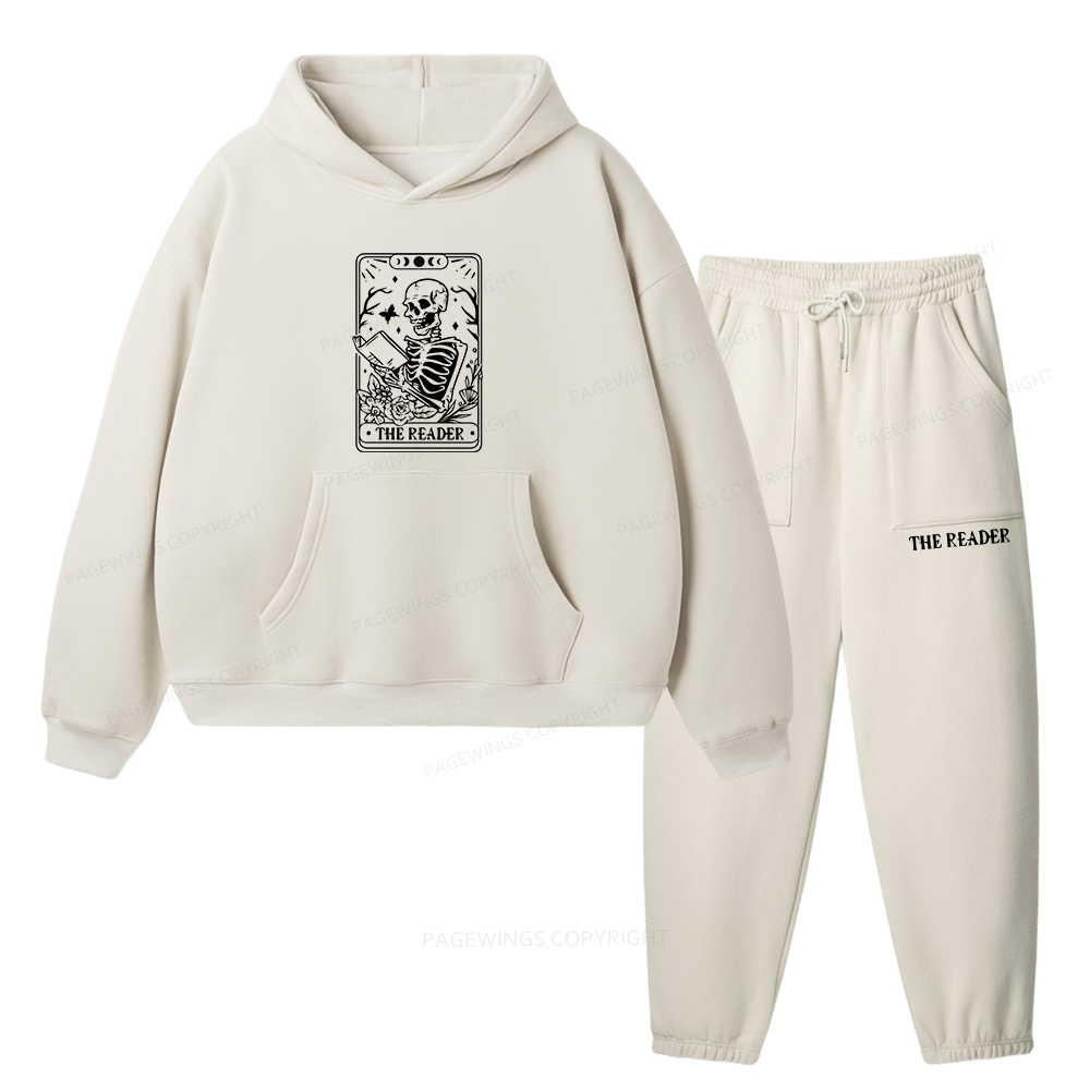 Pagewings Halloween The Reader Tarot Card Unisex Fleece Hoodie Set