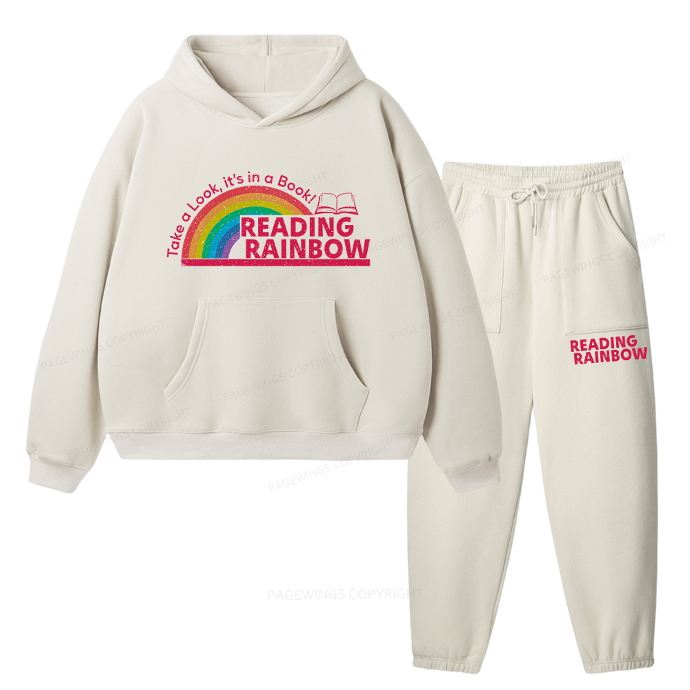 Pagewings Reading Rainbow Unisex Fleece Hoodie Set